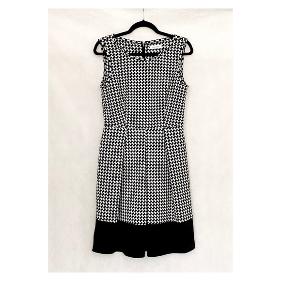 Calvin Klein Houndstooth Plaid Fit & Flare Dress - Picture 9 of 11